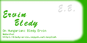 ervin bledy business card